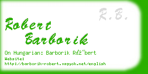 robert barborik business card